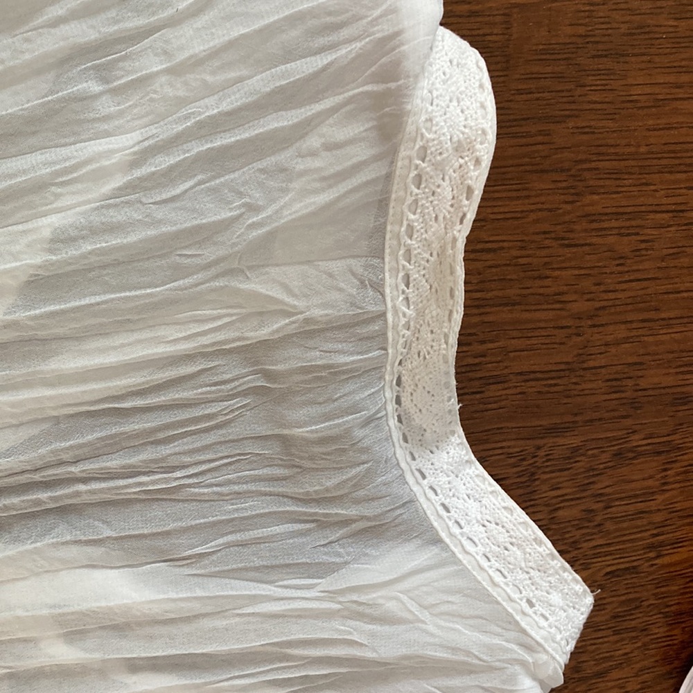 Women’s white crepe shirt - Picture 6 of 6